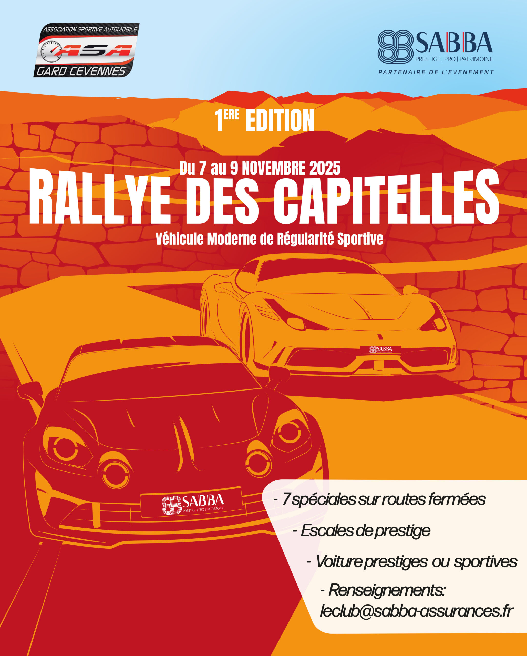 Participez à un Rallye sur routes fermées ! 1 Rallye des Capitelles 2025 scaled